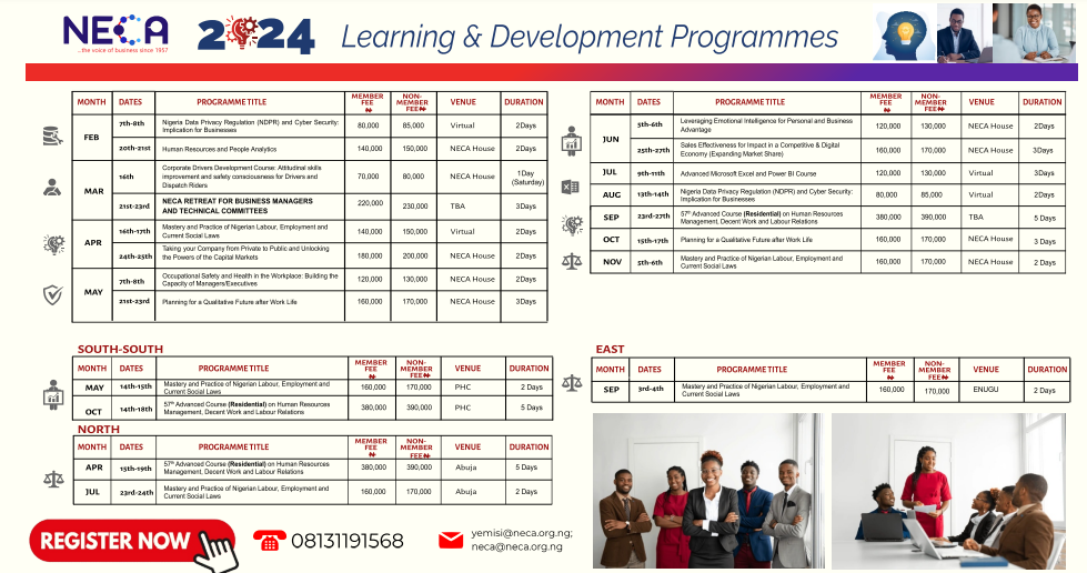2024 NECA TRAINING SPREAD